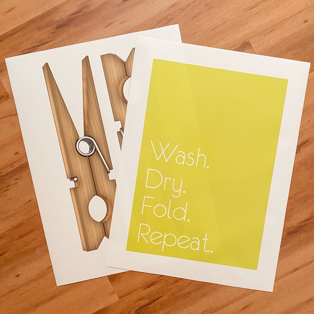 18” x 24” Set of Laundry Themed Posters